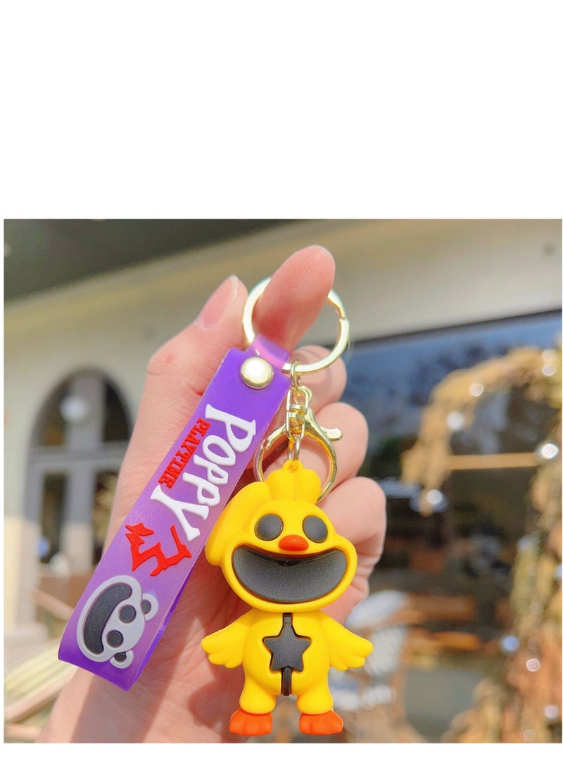 New SmilingCritters Chapter 3 CatNap Keychain,Smiling Critters Keychain,Cute CatNap Cartoon Anime SmilingCritters Keychain Toy for Game Fans Kids Birthday Gift 4pcs - Image 4